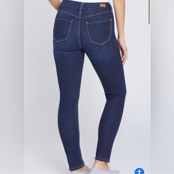 Seven7 Tummyless 6 High Rise Skinny Jeans Logo Shapewear Tummy Control Denim - Picture 7 of 8